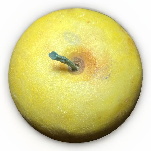 Vintage Italian Alabaster Stone Fruit Apple Tangerine Peach Trio Hand Carved - Picture 7 of 10